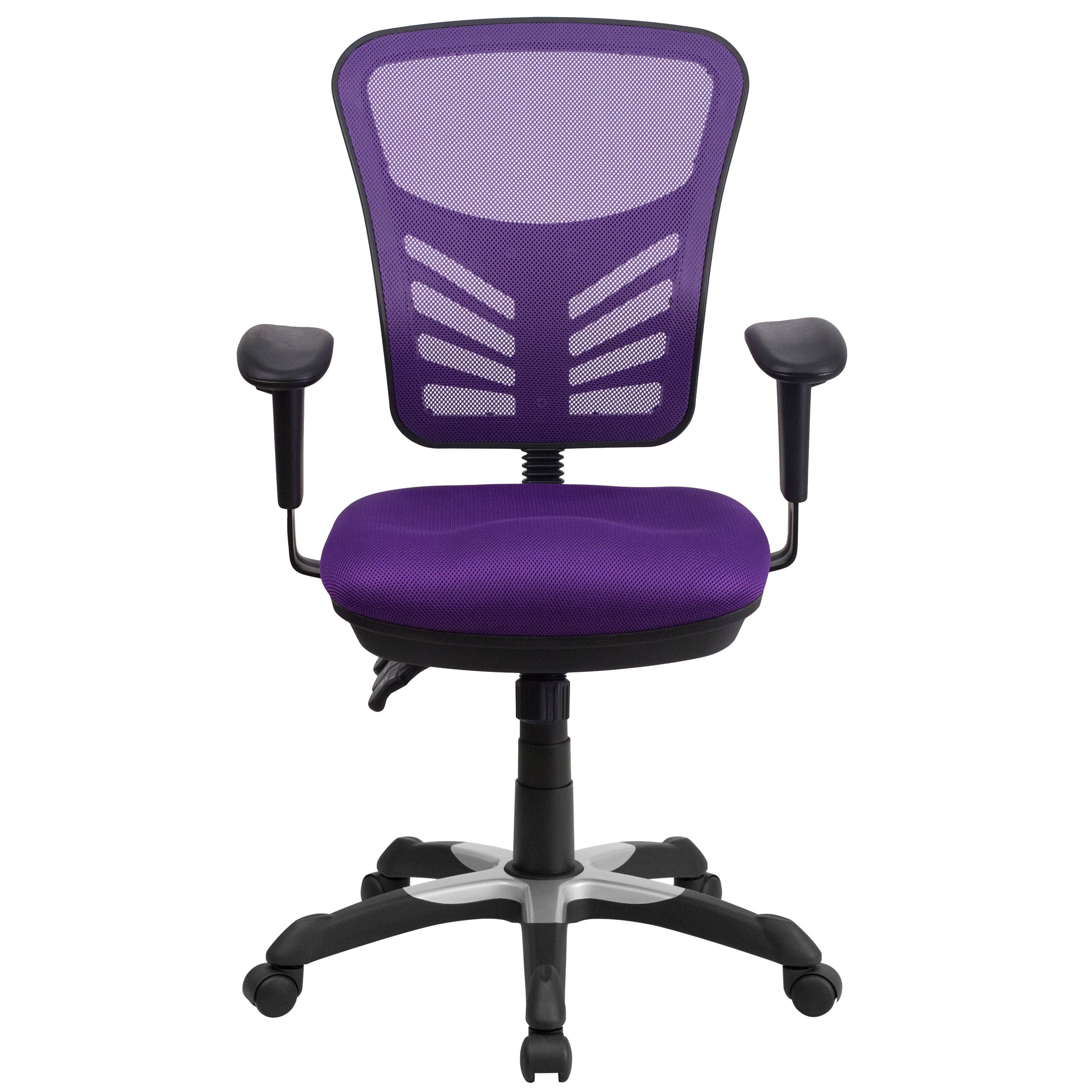 Purple Executive Mesh Back Swivel Office Chair N187564