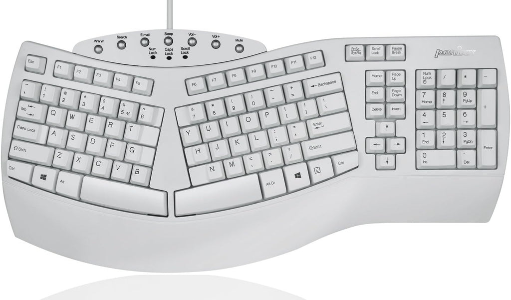 Ergonomic Split Keyboard, Black, US English Layout, Pack of 2 E2251