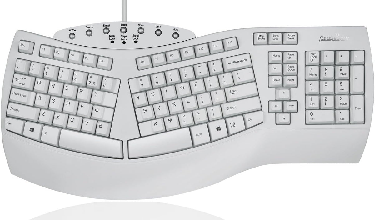 Ergonomic Split Keyboard, Black, US English Layout, Pack of 2 E2251