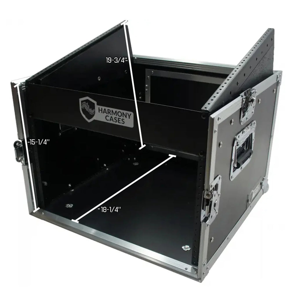 10U Slant Top 8U Vertical Mixer Rack Case H872041