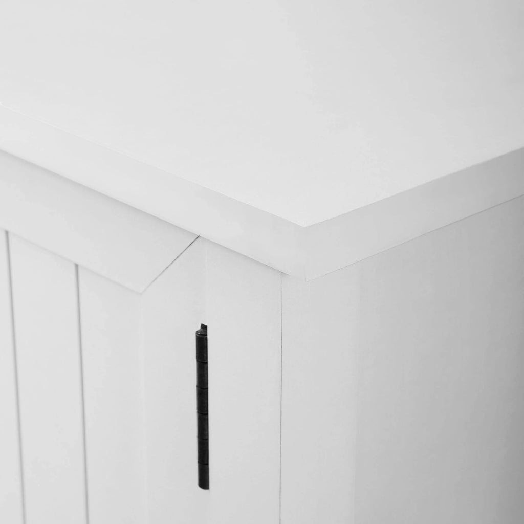 Solid White TV Console I95754