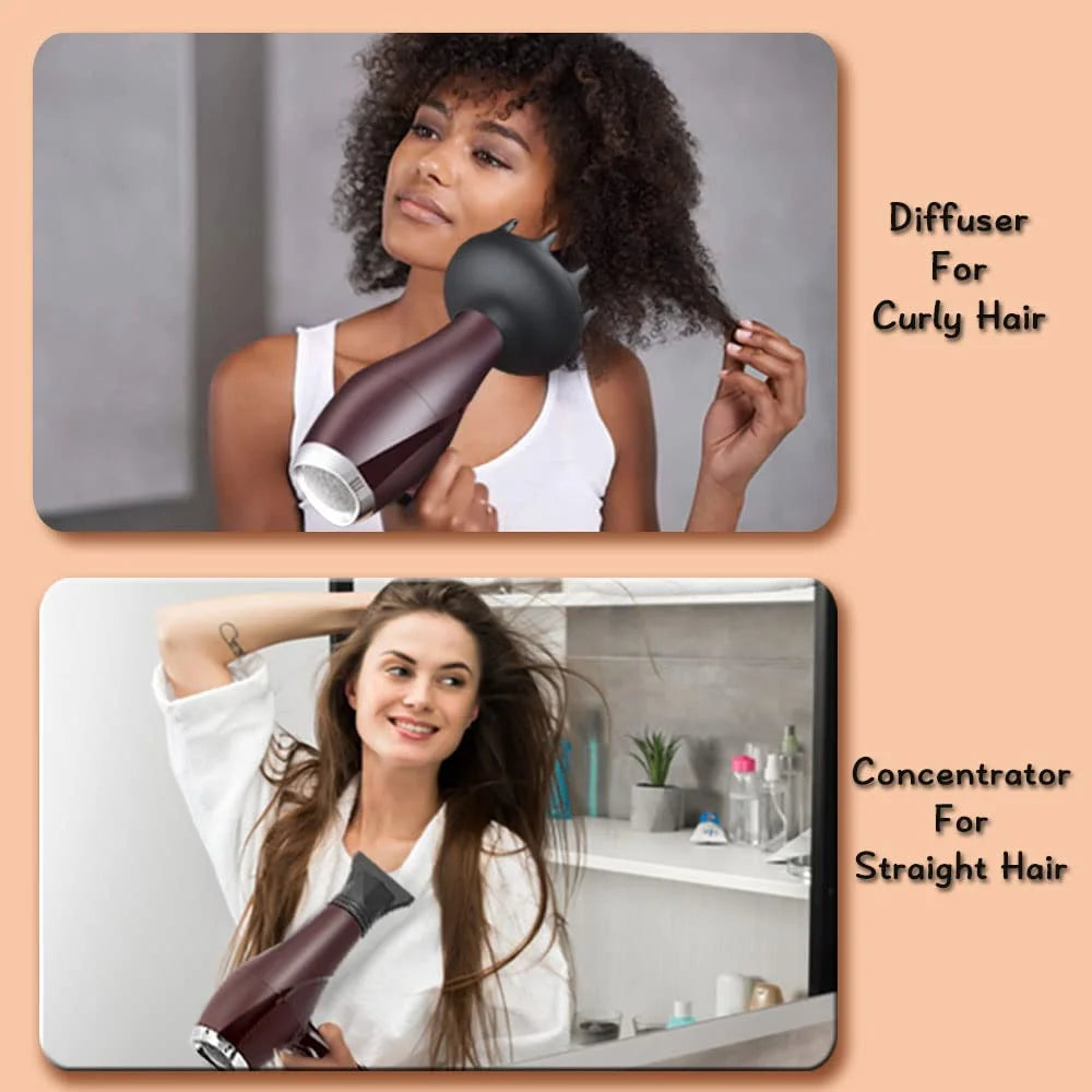 2000 Watt Negative Ionic Hair Dryer with Diffuser Concentrator Comb U402