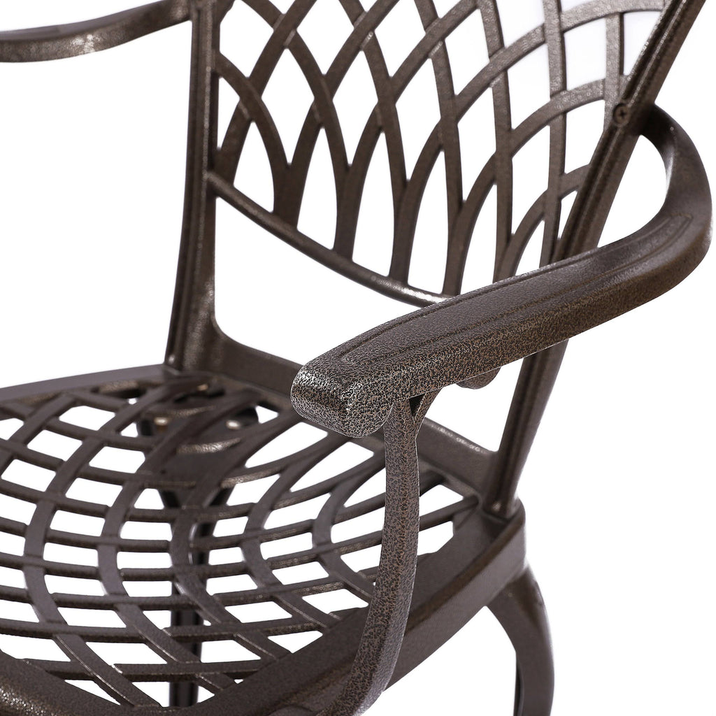 Bronze Decorative Aluminum Outdoor Dining Chairs (2-Pack) G540