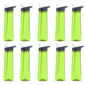 22 oz Plastic Bottles with Drink Spout, Set of 10, Lime Green B83524