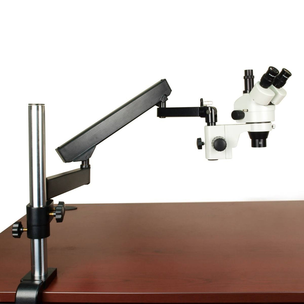 3.5X-90X Trinocular Zoom Stereo Microscope on Articulating Arm Stand U54525