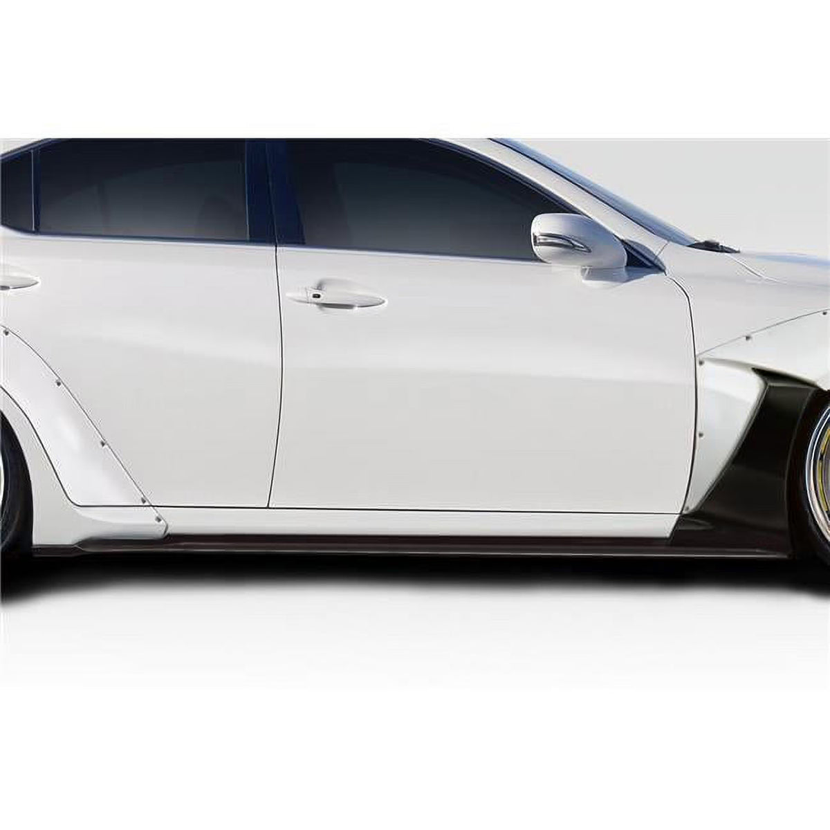 Fiberglass Side Skirts Rocker Panels, Signature Black - 2 Piece R42869