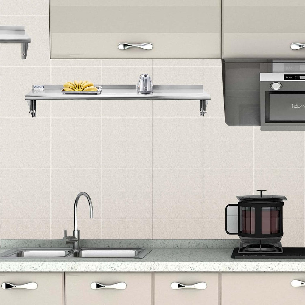 Stainless Steel Wall Mount Floating Shelving T5437