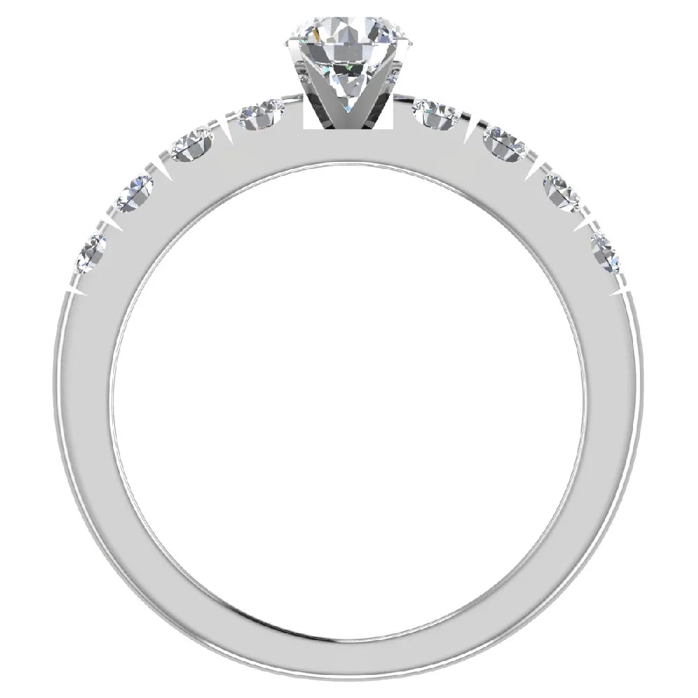 18K White Gold 1.20 CT Round Brilliant Engagement Ring V30399