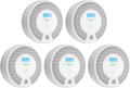 10-Year Battery Dual Sensor Smoke and Carbon Monoxide Detector Alarm with LCD Display, 5-Pack C500
