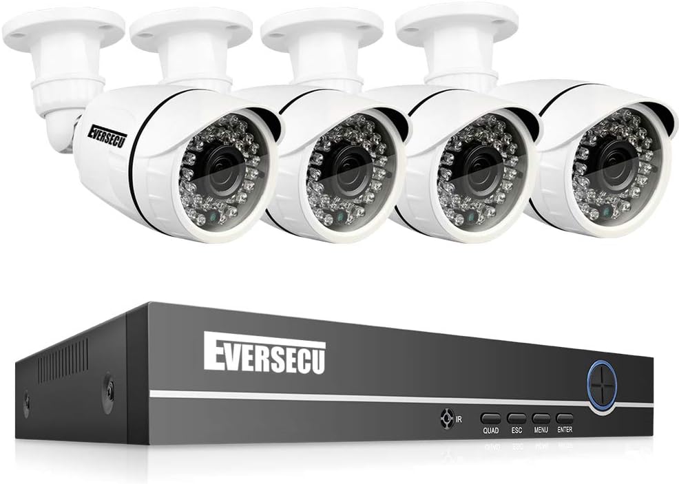 4 Channel 1080P DVR Security Camera System with 4 Weatherproof Cameras C3480