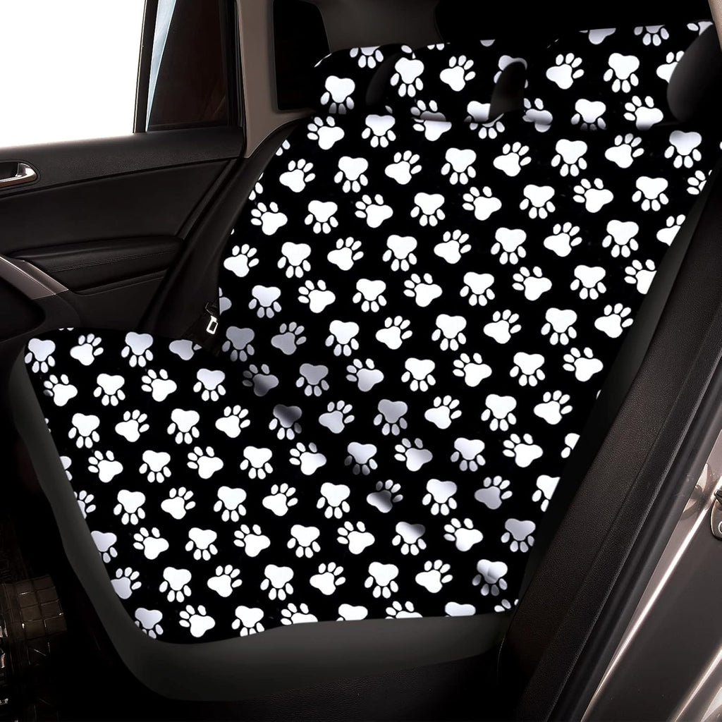 15 Pcs Paw Print Car Seat Cover Full Set V92536