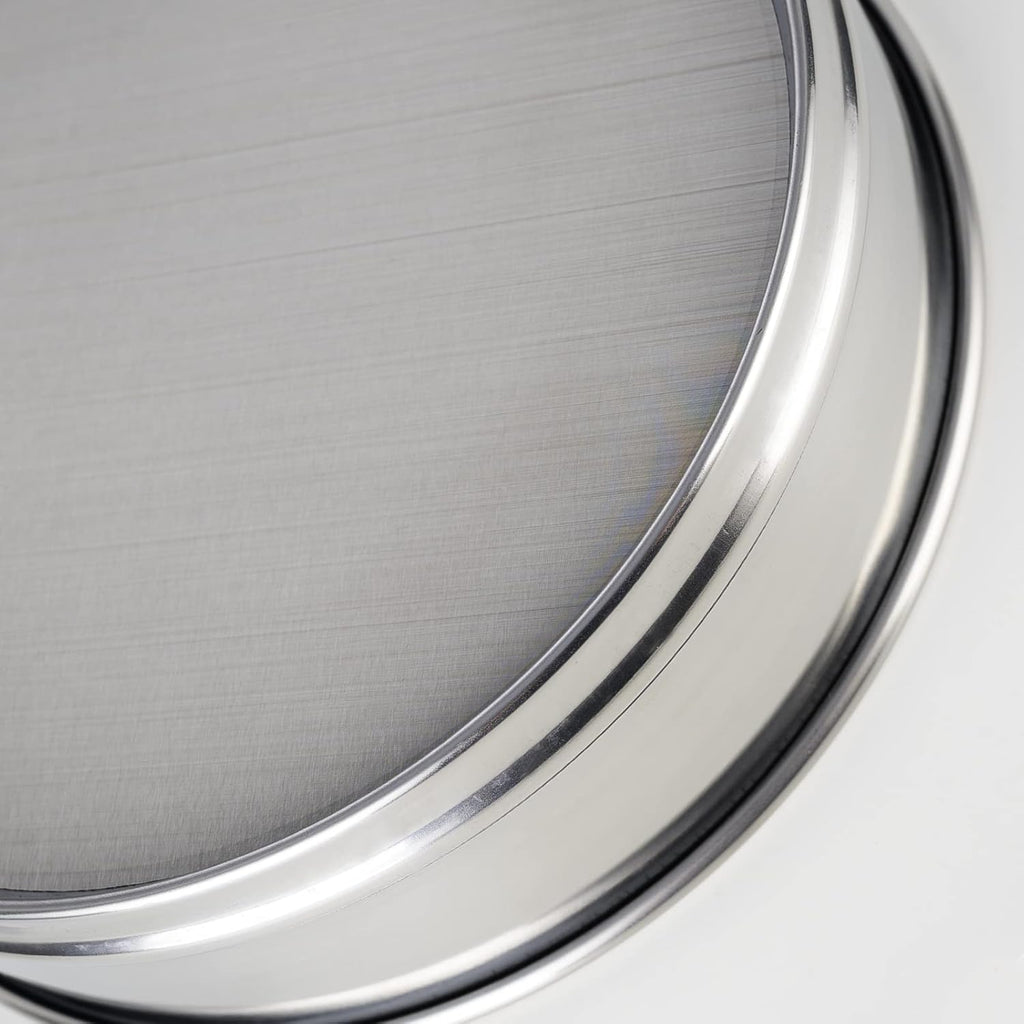 800 Mesh 8'' Diameter 304 Stainless Steel Test Sieve Pack of 2 E655