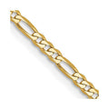 14K Yellow Gold Flat Figaro Chain M6097
