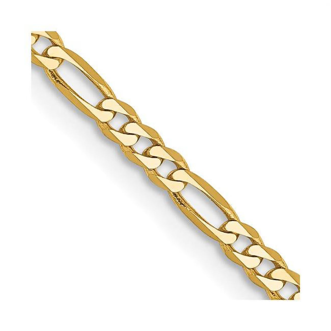 14K Yellow Gold Flat Figaro Chain M6097