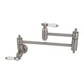 Brushed Nickel Wall Mount Pot Filler Kitchen Faucet A985424