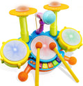 Drum Set for Kids with 2 Drum Sticks and Microphone, Musical Toys Pack of 2 R271923