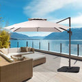 Beige Square Cantilever Umbrella X392