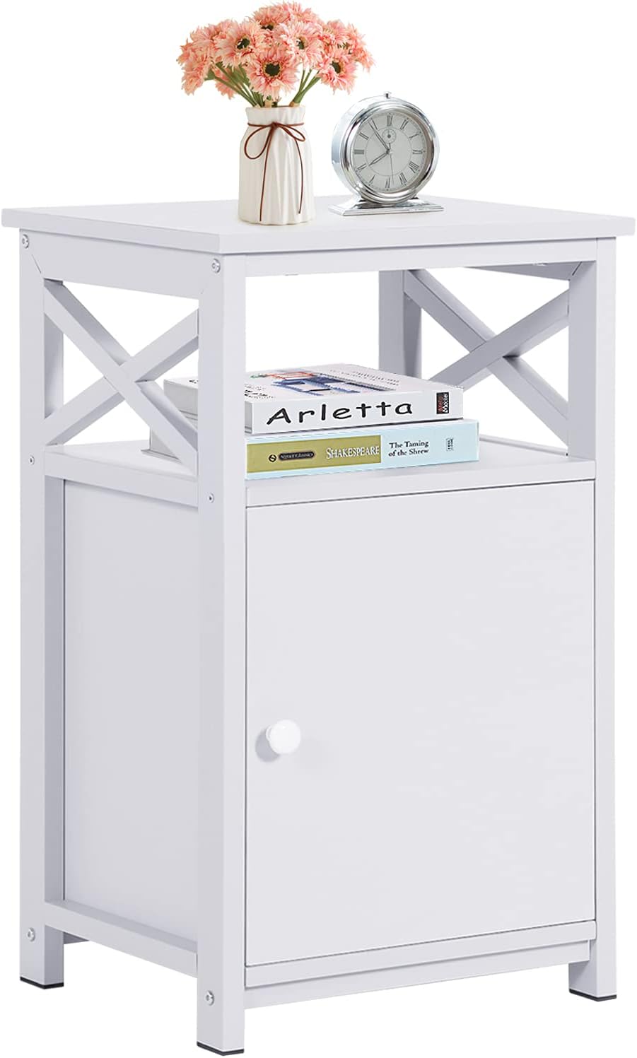Rustic Brown End Storage Cabinet and Drawer Nightstand K95230