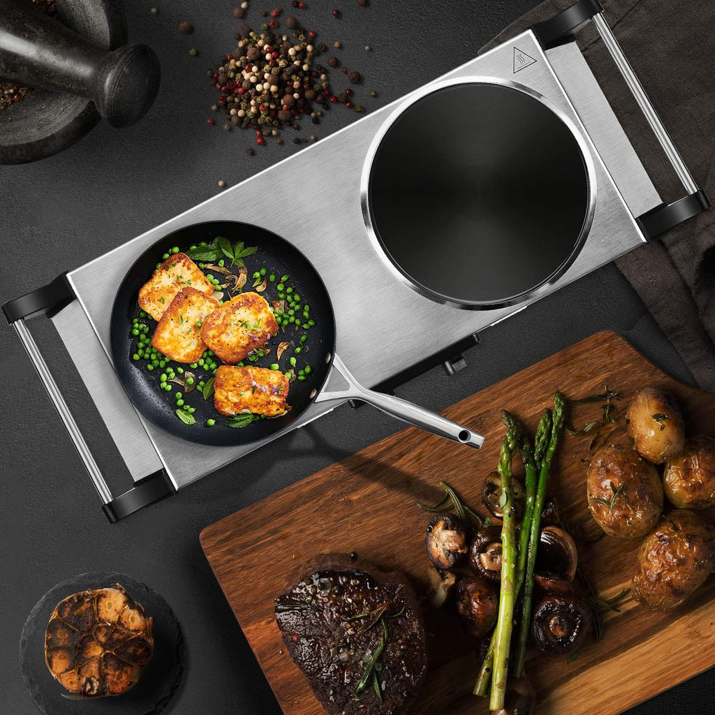 1800W Portable Dual Burner Electric Hot Plate S90095