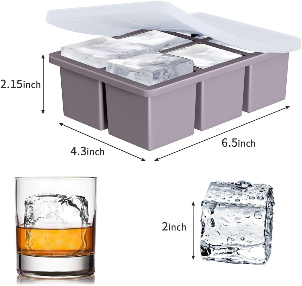 Large Square Silicone Ice Cube Tray 2Pack K993