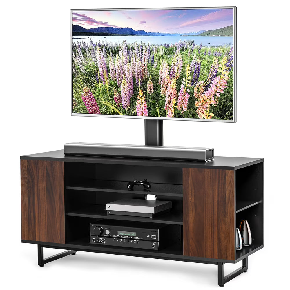 Universal TV Stand Base with Swivel Mount for 32-70 inch Wooden Shelves L695