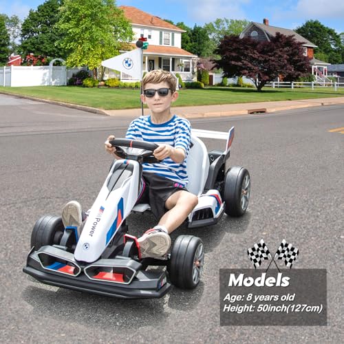 White Electric Drift Go Kart with 600W Motor G4851