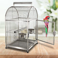 Stainless Steel Parrot Travel Cage Bird Cage Carrier with Handle Perch U919