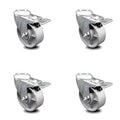 4 inch Semi Steel Swivel Bolt Hole Caster Set with Total Lock Brake V2315