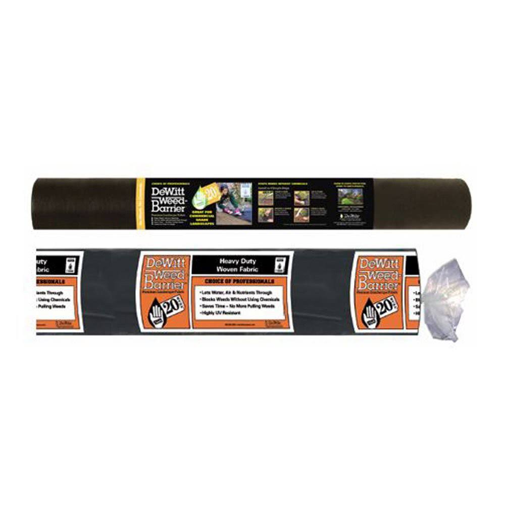 20 Year 250 x 4& 4 oz Landscape Fabric Weed Barrier (2 Pack) F650