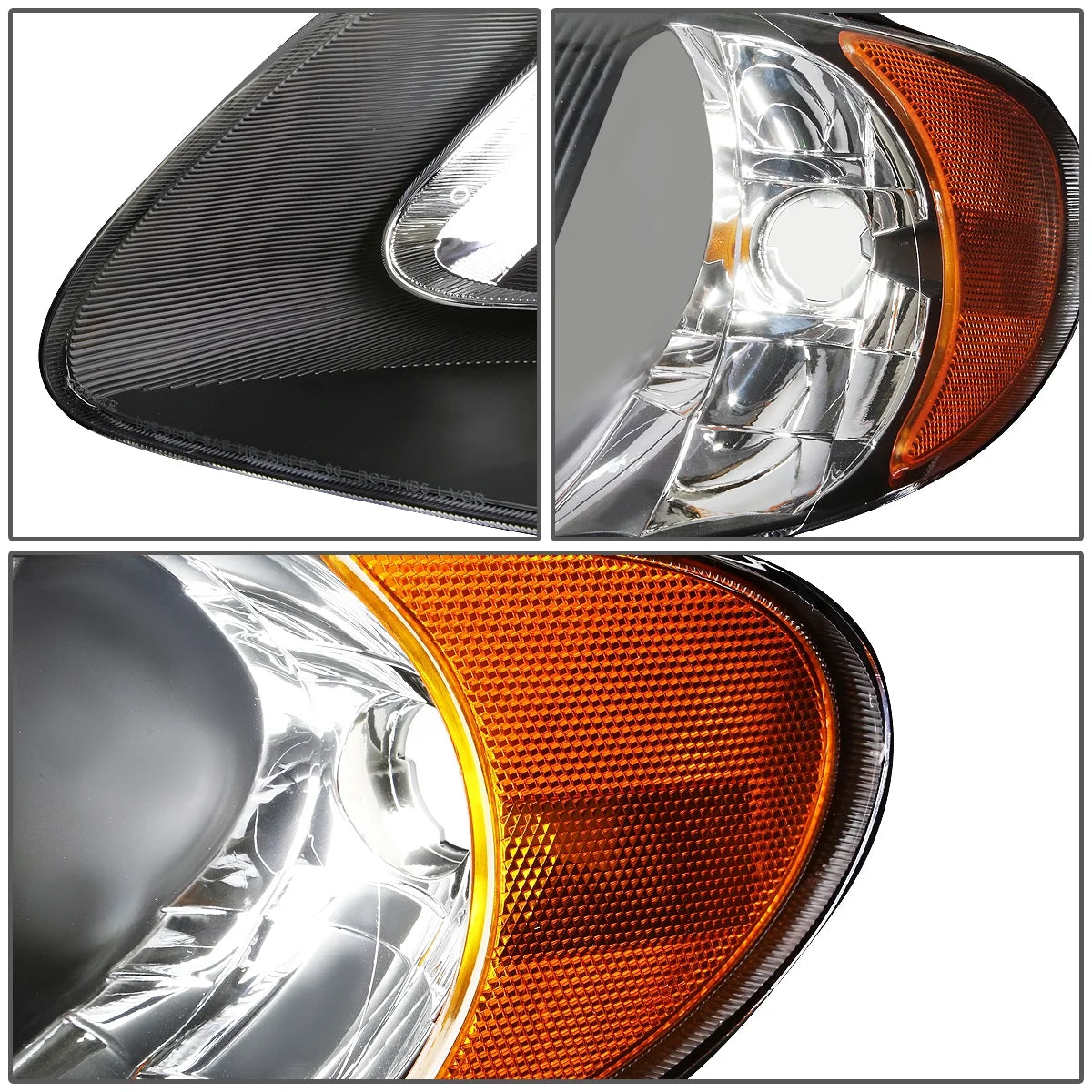 Headlight Lamps Black Amber I708483