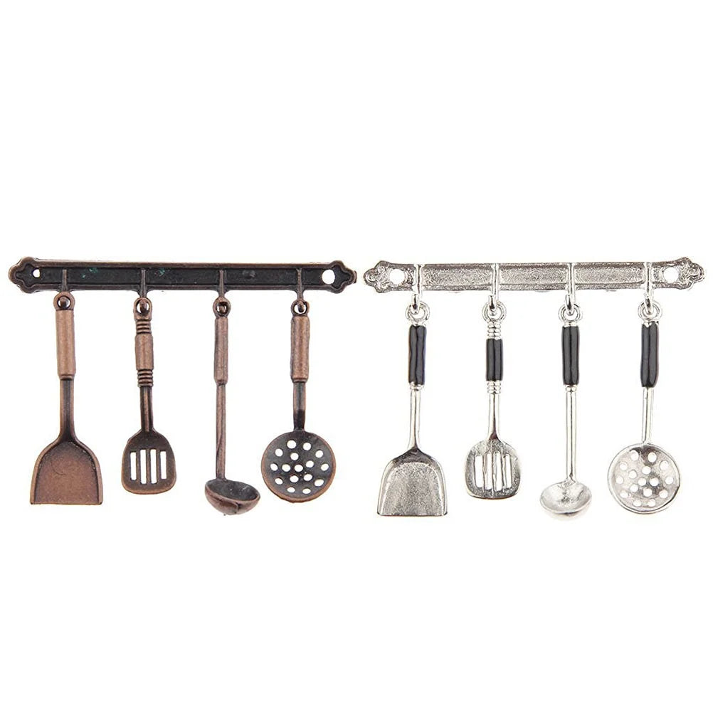5pcs 1:12 Dolls House Miniature Metal Kitchenware Kitchen Accessories U954