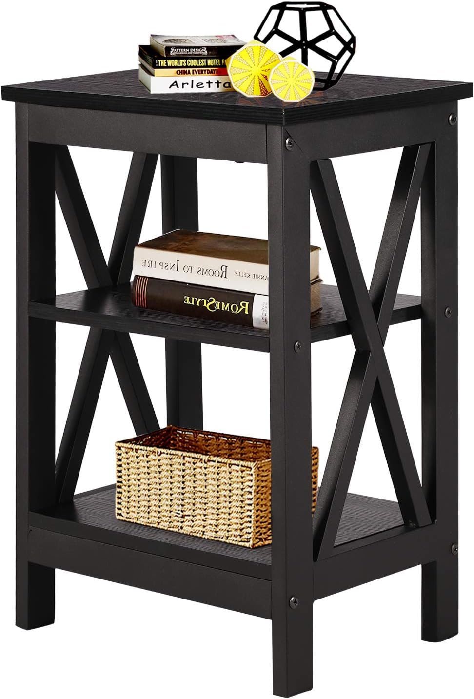 Rustic Brown End Storage Cabinet and Drawer Nightstand K95230