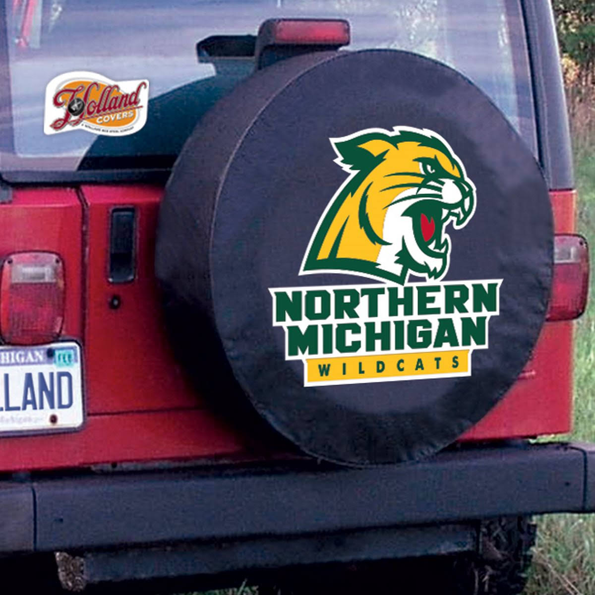 Black Vinyl Fitted Car Tire Cover A25275