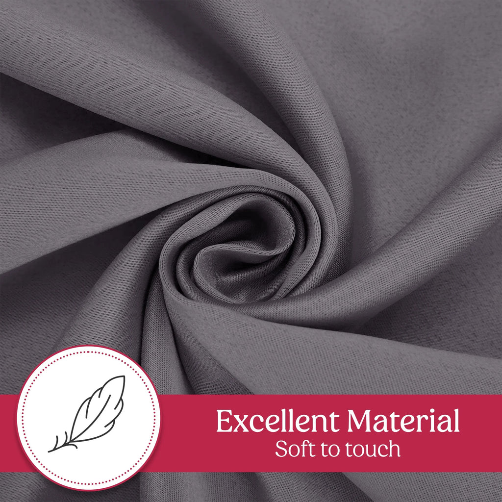 Gray Blackout Curtains Set of 2 52"x84" X539705