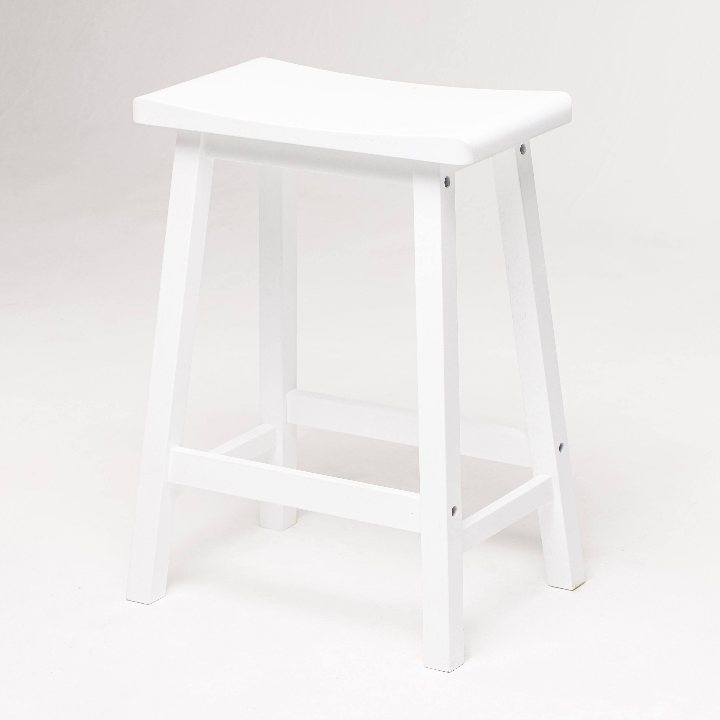White Saddle Stool R19236