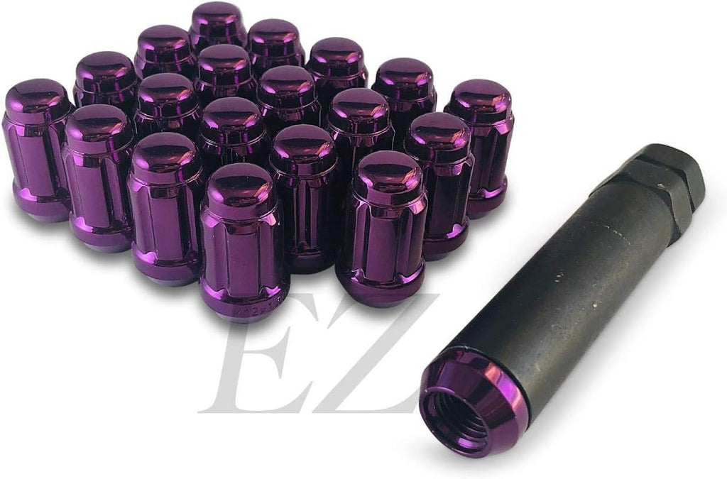 Purple Spline Drive Small Diameter Acorn 12x1.5 Lug Nut Kit with Key Pack of 2 B322607