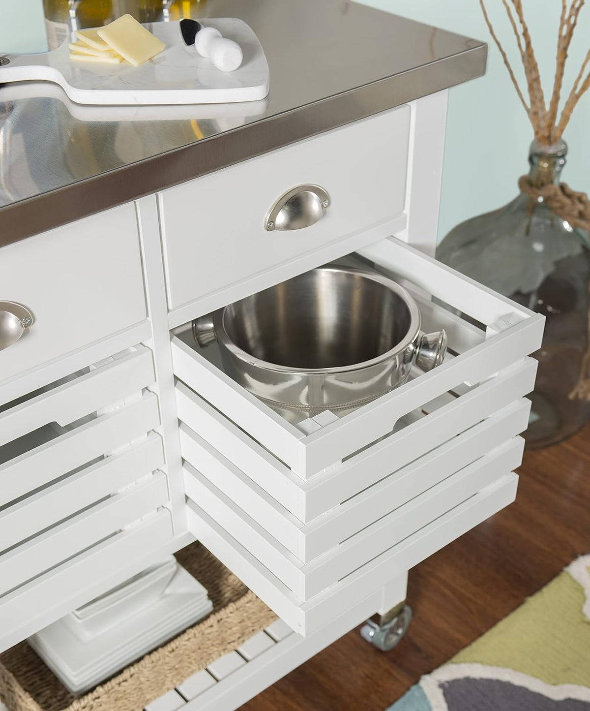 White Kitchen Cart G108
