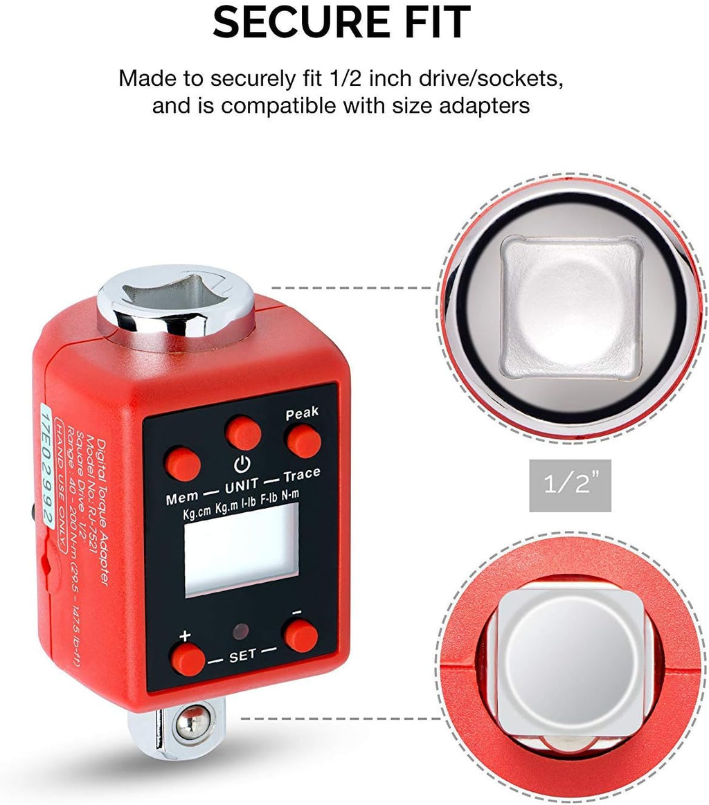 3/4” Drive Digital Torque Adapter 150-750 Foot-Pound P125420
