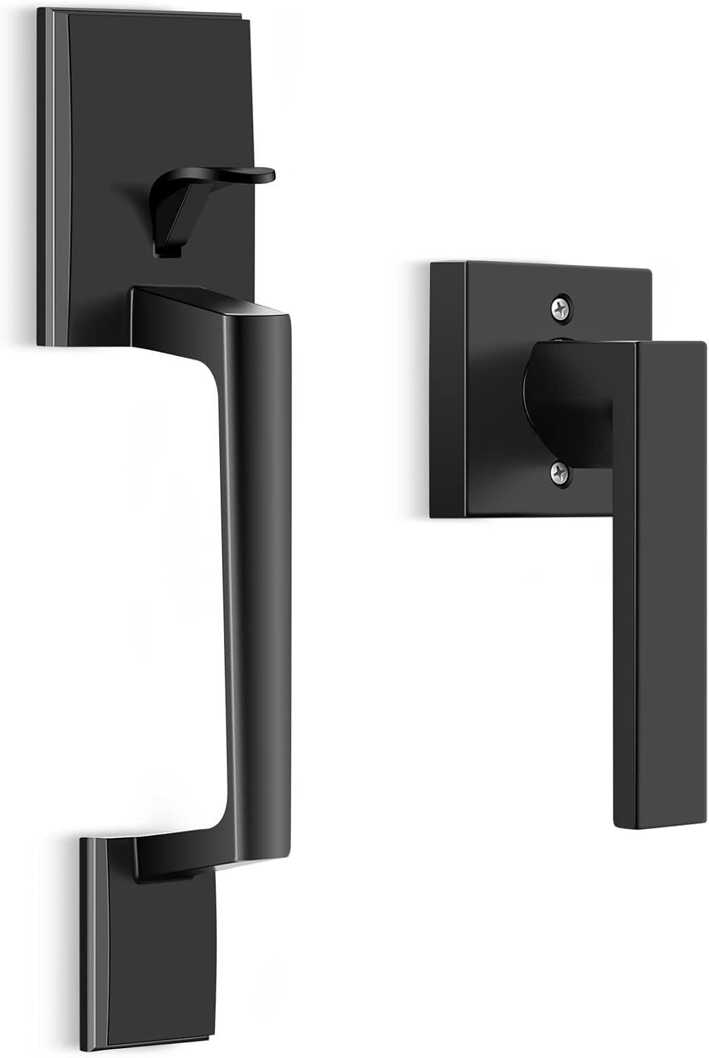 Satin Nickel Single Cylinder Door Handleset Pack of 2 M30051