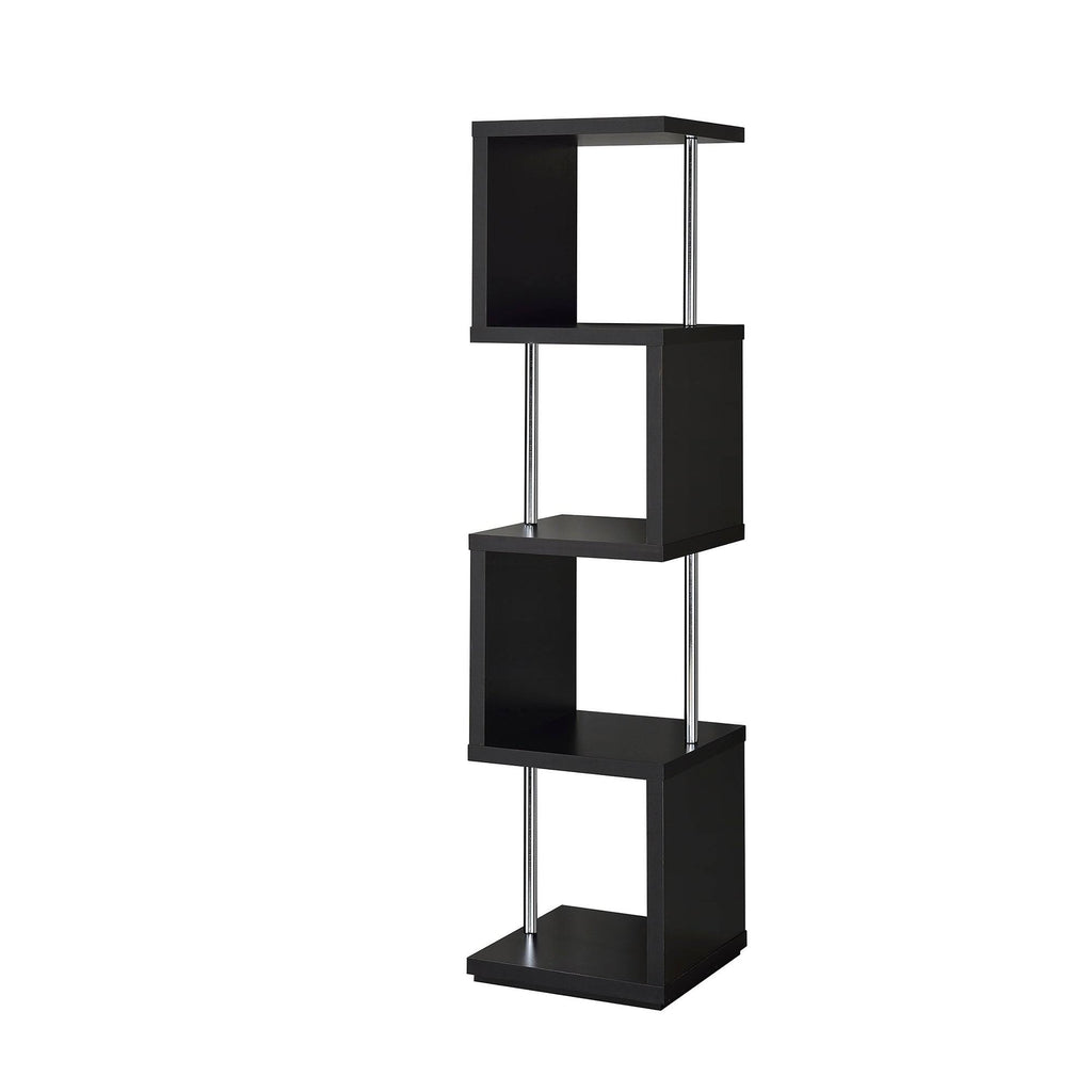 Black 4-Tier Bookcase M232
