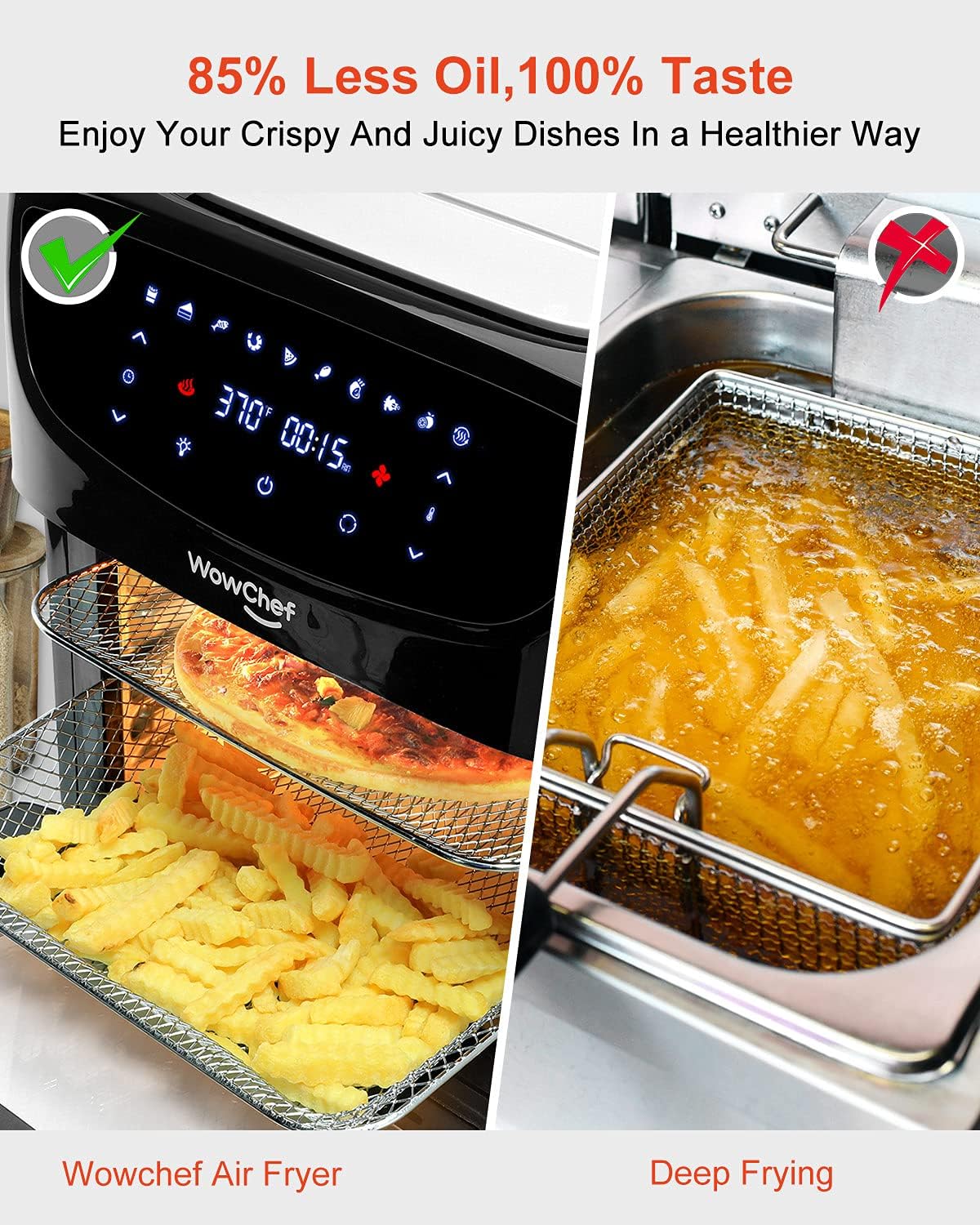 20 Quart 10-in-1 Digital Air Fryer Oven with Racks O7175