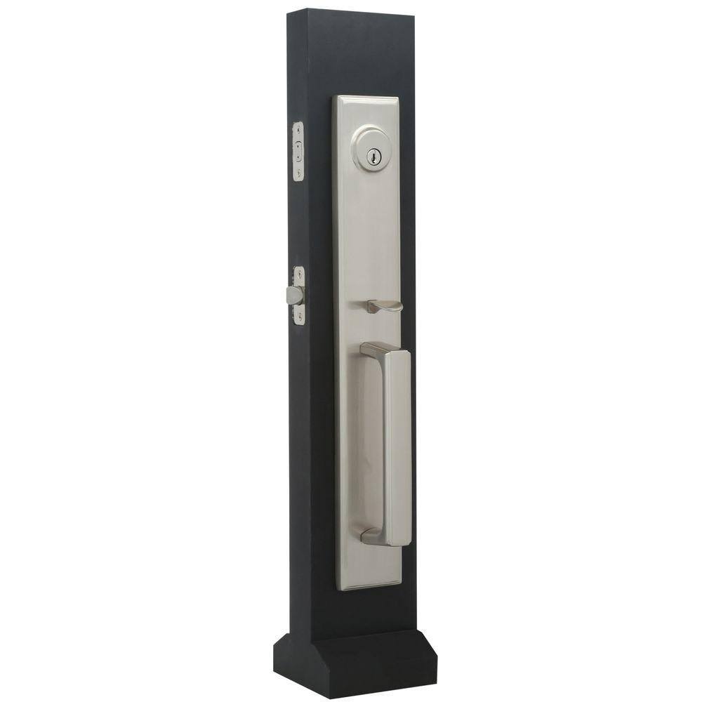 Satin Nickel Interconnect Door Handleset with Knob X451
