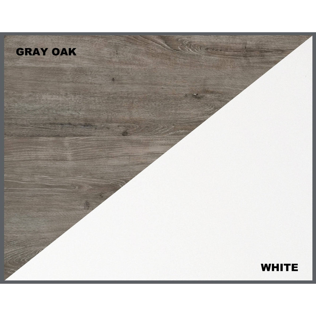 White Gray Oak 3-Drawer Filing Cabinet T543439