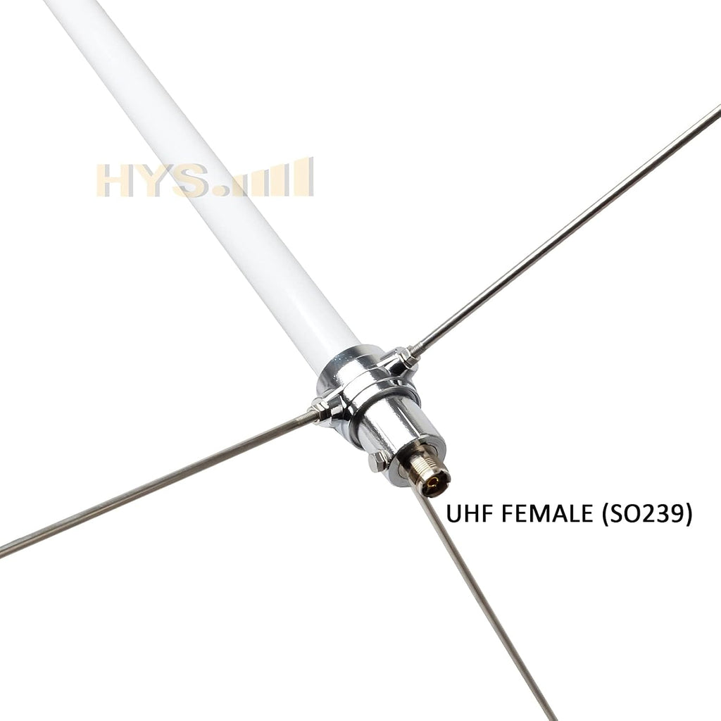 Dual Band Fiberglass Vertical Base Antenna 5.7ft, SO-239 Connector W689