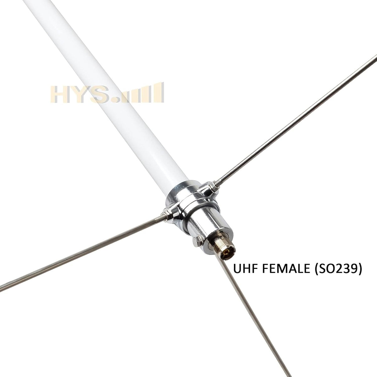 Dual Band Fiberglass Vertical Base Antenna 5.7ft, SO-239 Connector W689