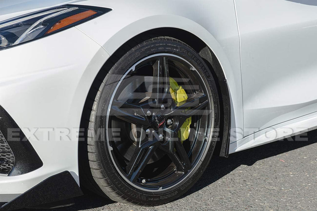 Carbon Flash Metallic Front & Rear Side Splash Guards Mud Flap Pair for Chevrolet Corvette C8 H39249