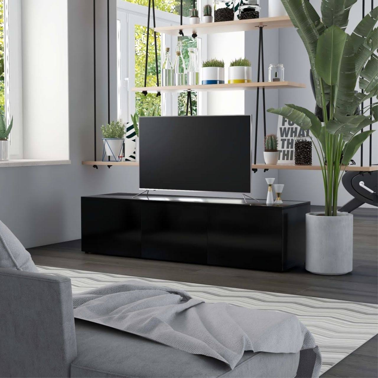 TV Cabinet Black Chipboard L88393
