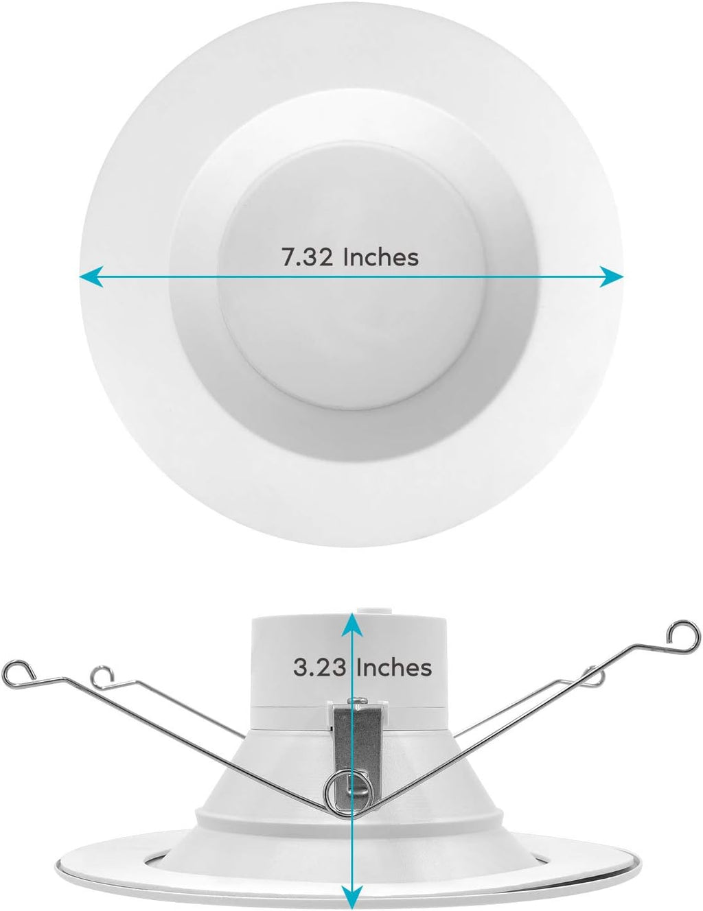 5/6 Inch LED Recessed Retrofit Downlight, 14W=90W, CCT Color Selectable, Dimmable, 1100 Lumens, Wet Rated, Smooth Trim (4 Pack) Y4908