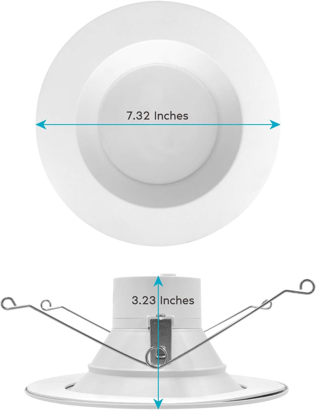 5/6 Inch LED Recessed Retrofit Downlight, 14W=90W, CCT Color Selectable, Dimmable, 1100 Lumens, Wet Rated, Smooth Trim (4 Pack) Y4908