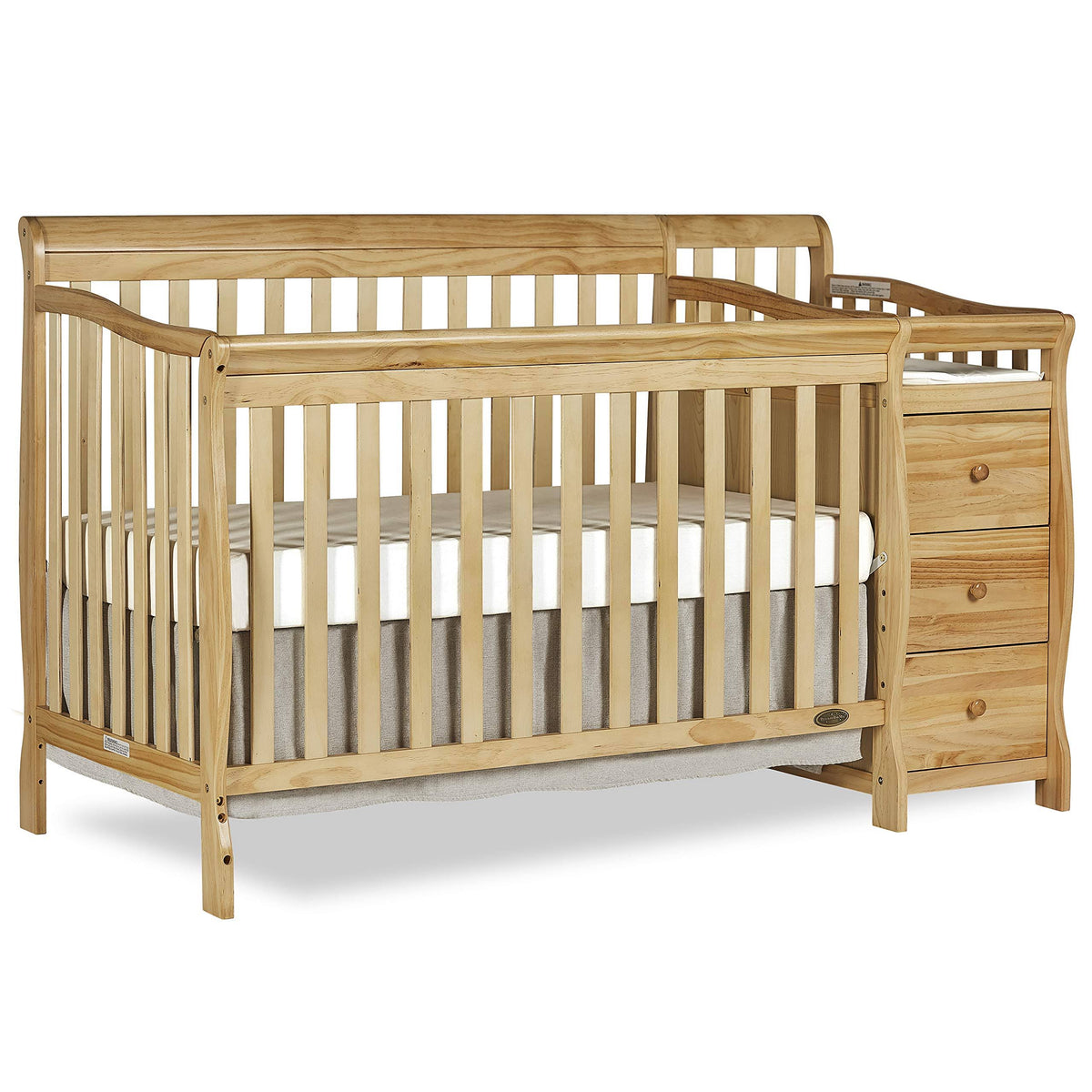 5-in-1 Convertible Crib with Changer - Natural J586